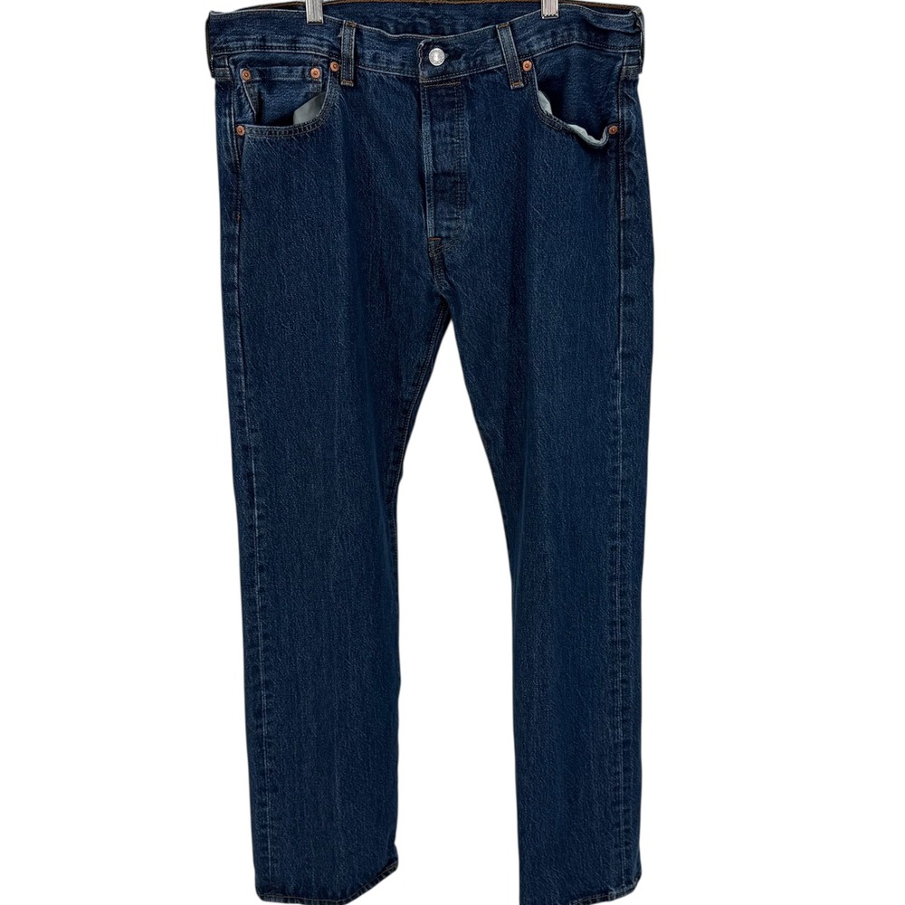Levis 501 XX Original Fit Button Fly Denim Jeans Men 35x32 Dark Blue Wash Casual